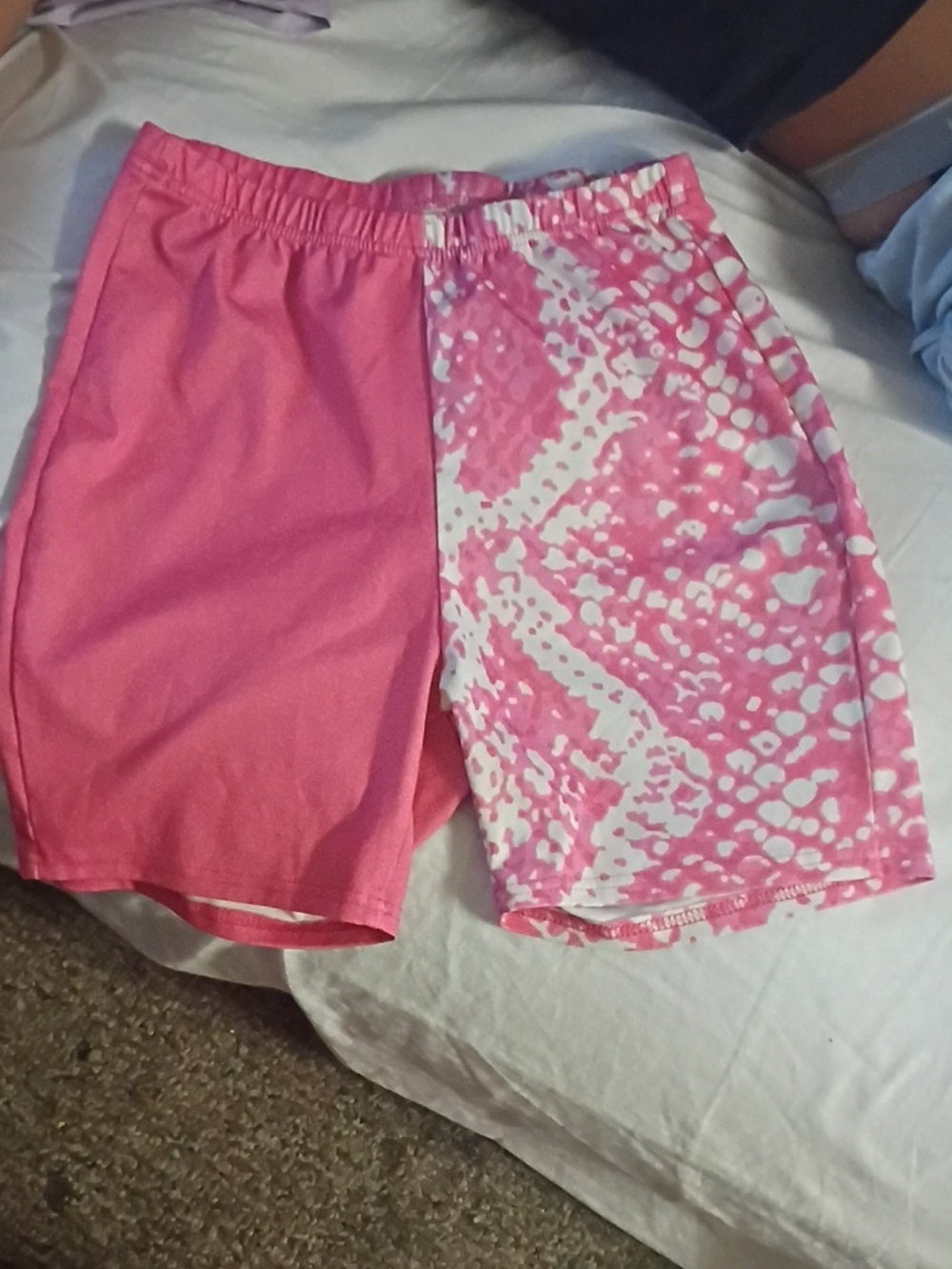 Pink Dual-Panel Women's Athletic Shorts